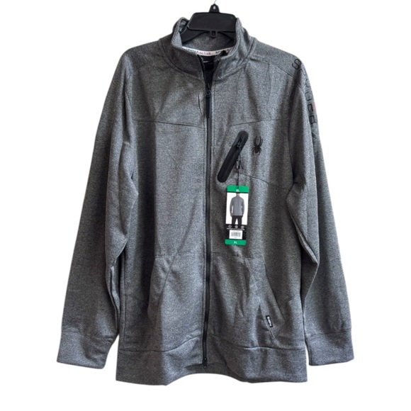 Spyder Active Men’s XL Full Zip Jacket Grey NEW with Tags - Picture 1 of 14